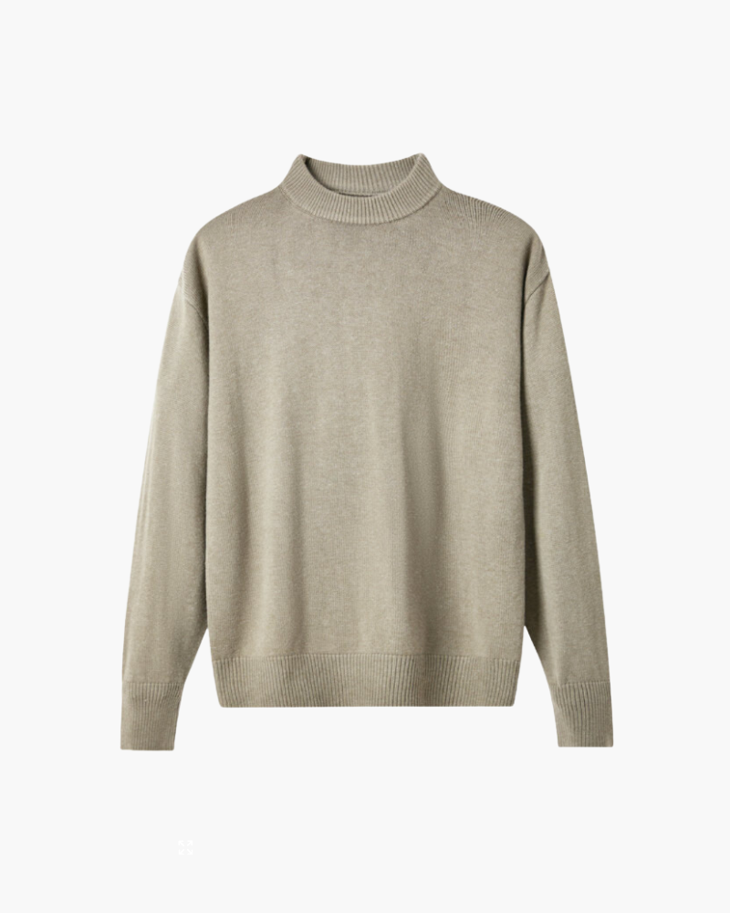 Heren Trui met Hoge Kraag – 100% Premium Wol