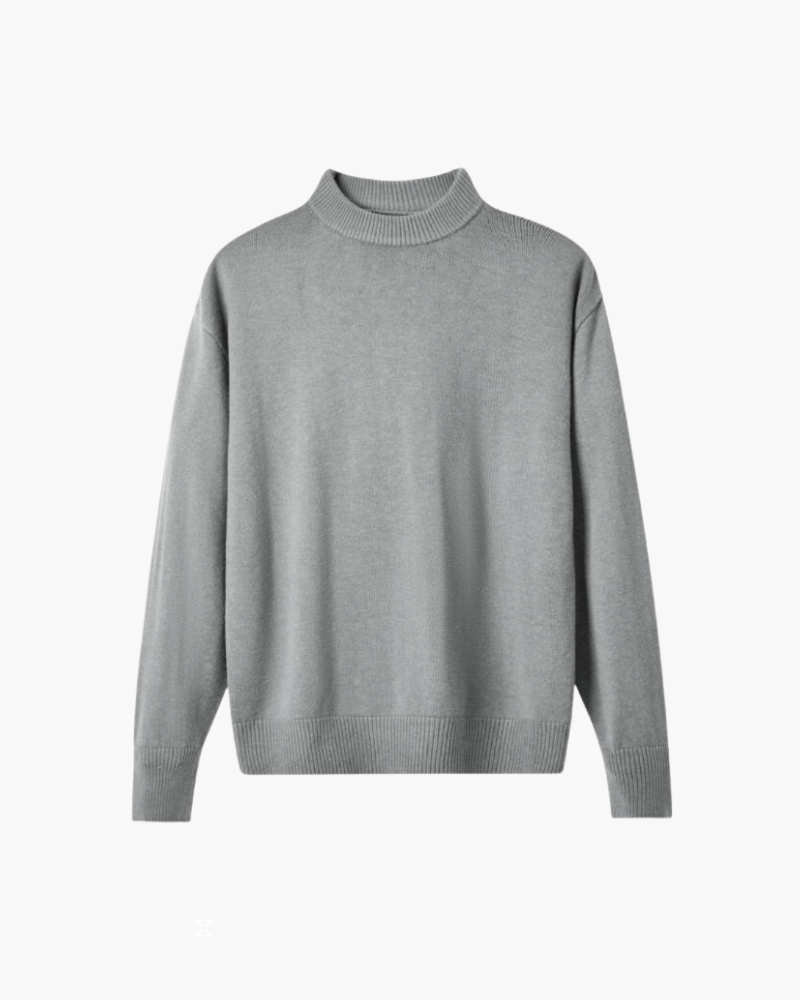 Heren Trui met Hoge Kraag – 100% Premium Wol